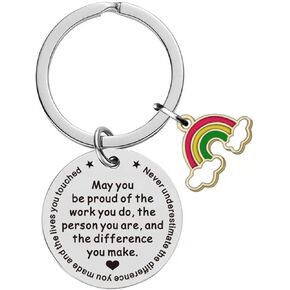 Keychain Gift to Coworker Employee Teacher,Thank You Appreciation Retirement Goodbye Gift, May You Be Proud of the Work
