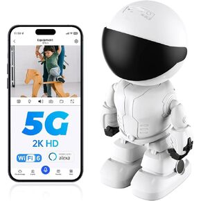 Little White Camera Robot WiFi Camera Indoor Home Security Monitoring (White, Without), A10000