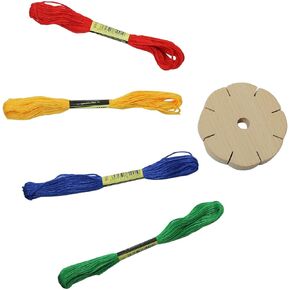 XGNG 1 Set Braiding Disk Set Color Embroidery Thread Disk Braided Bracelet Braiding Cord for Fine Equipment Wood Loom Craft Braided Cord Beading Wood Square Braided Line Tool Disk Board