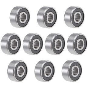 uxcell R6-2RS Deep Groove Ball Bearing 3/8-inchx7/8-inchx9/32-inch Sealed Z2 Lever Bearings 10pcs