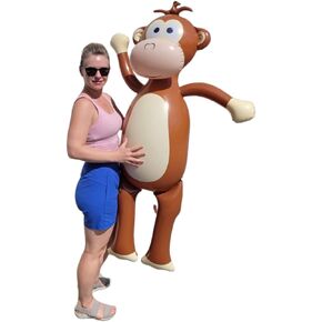 Huge 65" (Over 5 Feet) Tall Inflatable Monkey (Vinyl) Fun Jungle Animal Safari Africa Tropical Birthday Party Decoration! (1 Pack)