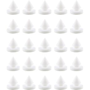 25PCS Rubber Door Silencer Metal Frame Door Silencer White Impact Silencer Suitable for Metal Frame Door