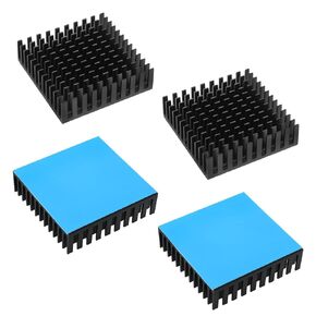 40x40x11mm Heatsink Black Aluminum Radiator Cold Sink Thermal Tape Heat Sink for Electronic CPU -4pcs