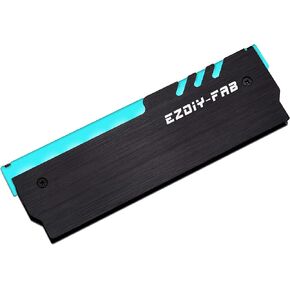 مبرد ذاكرة الوصول العشوائي EZDIY-FAB 12 فولت RGB، مبدد حرارة RGB DDR (متوافق مع ASUS Aura Sync، MSI Mystic Light Sync، ASRock Polychrome) أسود - حزمة واحدة in Kuwait
