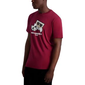 Karl Lagerfeld Paris Men's Casual Kocktail Karl & Choupette Short Sleeve T-Shirt