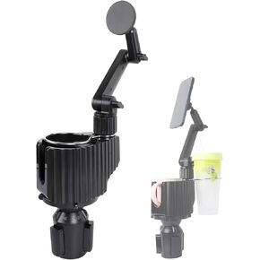 Magnetic Car Cup Holder Phone Mount for Magsafe, Easy to Install 2-in-1 Cell Phone Holder Compatible with iPhone 15 Pro Max 14 13 12 Series,Samsung,MagSafe Car Accessories