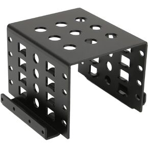 2.5in Hard Drive Storage Bracket, 2.5 Inch Aluminium Alloy Hollow HDD Mounting Rack, 2.5 Inch to 3.5 Inch Solid State Drive Built in Expansion for 2.5in IDE HDD SSD(Black)