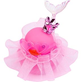 Duck Car Dashboard Decoration, Rubber Duck Car Ornament with Mini Crown Skirt Glasses Cute Prop
