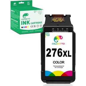 COLORETTO 276XL Ink Cartridge for Canon Printers as Replacement of Cannon CL-276XL CL-276 cl276 for PIXMA TS3722 TS3720 TS3522 TS3520 TS3500 TR4720 TR4722 TR4725 TR4700 Printer (1 Tri-Color)