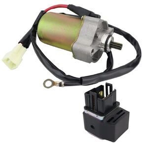 Starter Motor & Solenoid Relay for Polaris ATV Outlaw 90 Sportsman 90 2007-2016/Outlaw 110 Sportsman 110 2016-2022 0453478 0454952