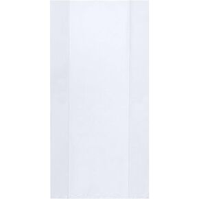 Gusseted 1 Mil Poly Bags, 8" x 3" x 15", Clear, 1000/Case