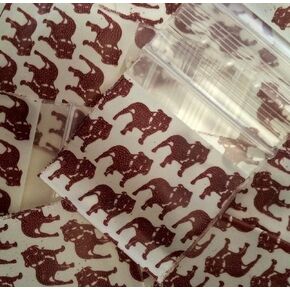 200-1.5" x 1.5" Top Dog Pit Bull Plastic Ziplock Baggies