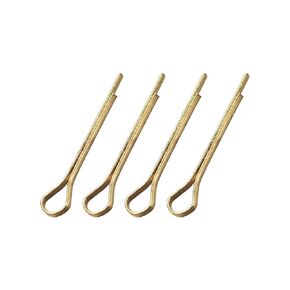 uxcell Split Cotter Pin - 1.5mm x 16mm (1/16 inch x 5/8 inch) Solid Brass 2-Prongs Gold Tone Fastener Clip Key 4Pcs