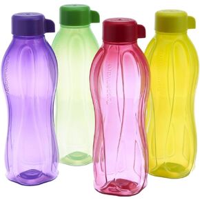 Tupperware Eco Sports 1 Litre Aqua Safe Water Bottle ( Set of 4) 32 Oz