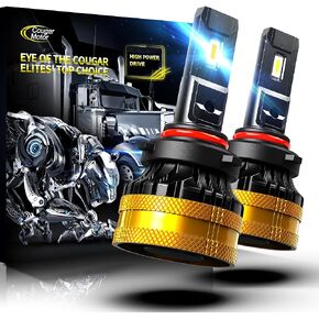 Cougar Motor H4 LED Bulbs, 9003 Light Bulb 30000LM 120W Ultimate Extremely Bright 6500K Adjustable Beam Halogen Replacement Fog Light, Pack of 2