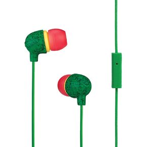 House of Marley Little Bird: Wired Earphones with Microphone, Noise Isolating Design, and Sustainable Materials, Rasta