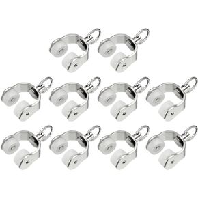 Curtain Track Rollers (10.5mm/0.41") 20Pcs, Plastic Twin Wheeled Carriers Drapery Rail Sliding Glider - for Home Window Curtain Tracks