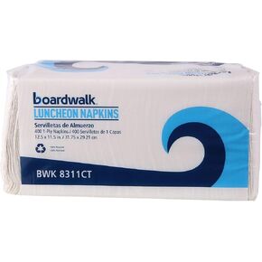 Boardwalk 2091 12 in. x 12 in. 1-Ply Office Packs Lunch Napkins - White (6/Carton) in Saudi Arabia