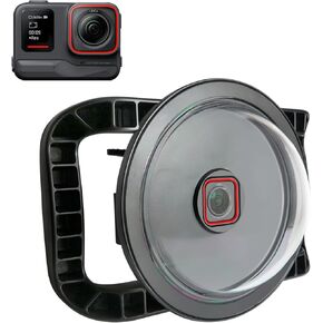 SHOOT Underwater Dome Port for Insta360 Ace Pro Camera, Anti- Scratch Acrylic Material, Well-Designed Hatch Closure System, Waterproof up to 30M/98.4FT