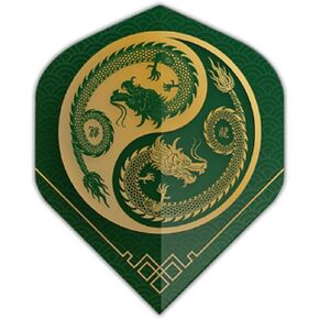 US Darts Pentathlon Dragon (Green) Standard Dart Flights - 3 Sets (9 Flights) - 100 Micron - Ex-Tough