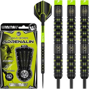 WINMAU Michael Van Gerwen MvG Adrenalin 23 Gram Tungsten Darts Set with Flights and Stems (Shafts)