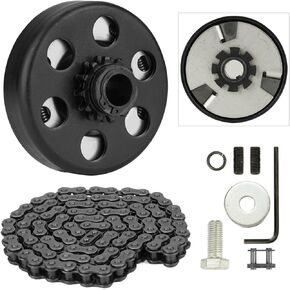 Centrifugal Clutch, Go Kart Clutch 3/4 Bore 12T with #35 Chain for Go Kart Minibike Honda Engines GX160 GX200 GX140 GX120 GC160 GC190, With 2pcs Set Screws and 1pc Connecting link