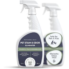 Smiling Paws Pets Cat Urine Odor Eliminator, Professional Pet Urine Enzyme Cleaner and Cat Urine Destroyer, Pet Odor Eliminator, Stain and Odor Remover of Cat and Dog Pee from Wood, Carpet, Upholstery