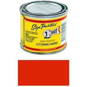 1 Shot Letter Enamel 102L Fire Red 4Oz