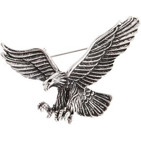 Retro Eagle Animal Brooch Pin for Women Men Hawk Wings Pin Badge Punk Buck Suit Tie Lapel Pin Patriotic Eagle Safety Pin Independence Day Eagle Brooches