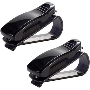 ROSON 2 Pack حامل النظارات الشمسية للسيارة من الشمس، حامل النظارات كليب شماعات النظارات جبل للسيارة مع مشبك بطاقة التذكرة