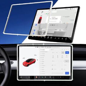 Bling Bling Rhinstones Screen Protector for Tesla Model 3 2017-2023 and Model Y, Sparkly Center Console Accessories for 3&Y.