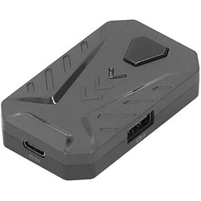 Mobile Gaming Keyboard Mouse Adapter Converter for PUBG, for Android and for iOS Mobile Phones, Support Bluetooth, with Adjustable Stand(Black)