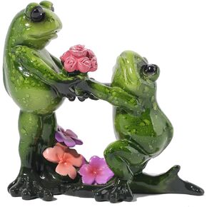 Resin Frog Statue Ornament for Aquarium - Underwater Landscape Figurine Decoration for Fish Tank