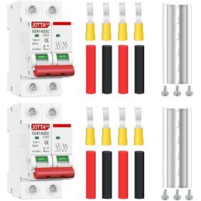 DC Miniature Circuit Breaker, 2 Pole 1000V 32 Amp Isolator for Solar PV System, Thermal Magnetic Trip, DIN Rail Mount (DC 2P 32A 2PCS) in Saudi Arabia