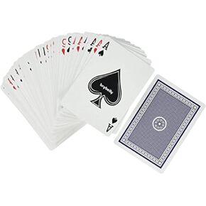 Brybelly Pinochle Playing Cards, 12 Decks (Blue & White) - Classic Bundle Packs with Custom Design – Thick, Quality, 310 GSM Black Core – Family Game Night Card Games