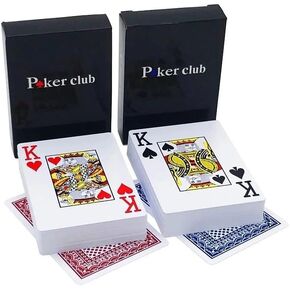 Poker Club Plastic Playing Cards Poker Size Jumbo Index Red Blue in Kuwait