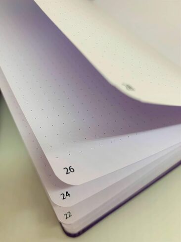 A5 رصاصة نقطة مجلة منقط شبكة دفتر 220 صفحة 3 × علامات الصفحة 160 GSM ورق سميك للغاية بوجو محدد استنسل معدني مسطرة أرقام الصفحات حامل القلم في العمود الفقري 4 × صفحات الفهرس 8 صفحات مثقوبة in Saudi Arabia