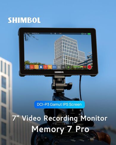Shimbol Memory 7 Pro شاشة لمس DCI-P3 مقاس 7 بوصة شاشة تسجيل 4K HDMI/3G-SDI مع مخرج LUT ثلاثي الأبعاد (باستثناء البطارية) in Saudi Arabia