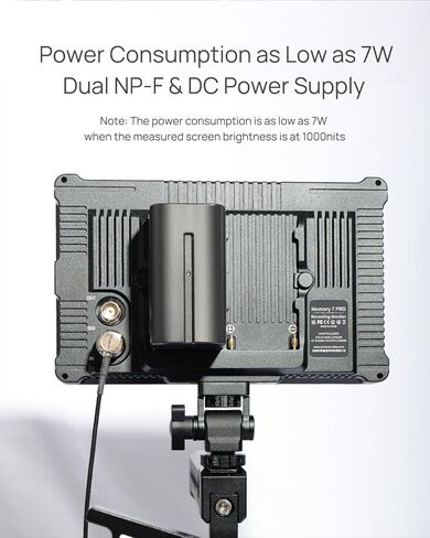 Shimbol Memory 7 Pro شاشة لمس DCI-P3 مقاس 7 بوصة شاشة تسجيل 4K HDMI/3G-SDI مع مخرج LUT ثلاثي الأبعاد (باستثناء البطارية) in Saudi Arabia