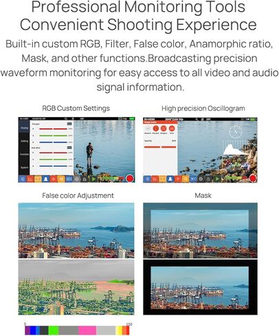 Shimbol Memory 7 Pro شاشة لمس DCI-P3 مقاس 7 بوصة شاشة تسجيل 4K HDMI/3G-SDI مع مخرج LUT ثلاثي الأبعاد (باستثناء البطارية) in Saudi Arabia