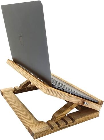 Wooden Laptop Stand Notebook Stand & Special Design Laptop Holder for MacBook Laptop Stand , Mount Riser for Laptop in Saudi Arabia