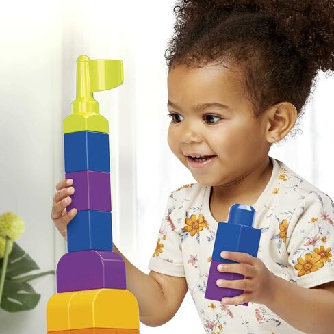 MEGA BLOKS First Builders Toddler Blocks Toys Set, Even Bigger Building Bag with 300 Pieces and Storage, Blue, Ages 1+ Years in Saudi Arabia