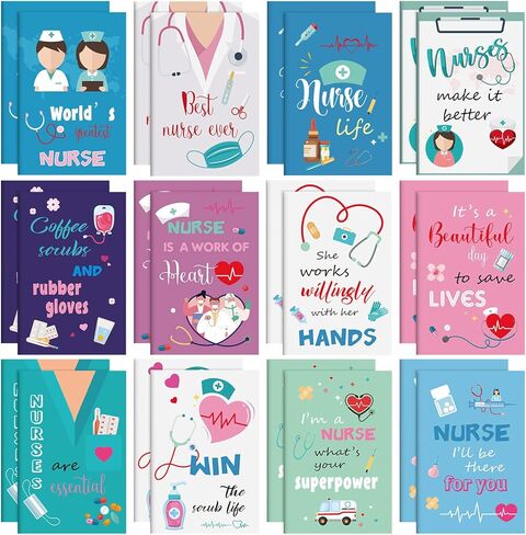 24 قطعة من دفاتر ملاحظات الممرضات الصغيرة بجيب الممرضات تقدر هدايا التمريض مجلة طبية لأسبوع التمريض طالب مساعد طبي التخرج مكتب فئة التقاعد لوازم هدايا التخرج in Kuwait