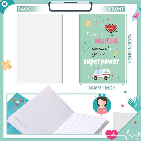 24 قطعة من دفاتر ملاحظات الممرضات الصغيرة بجيب الممرضات تقدر هدايا التمريض مجلة طبية لأسبوع التمريض طالب مساعد طبي التخرج مكتب فئة التقاعد لوازم هدايا التخرج in Kuwait