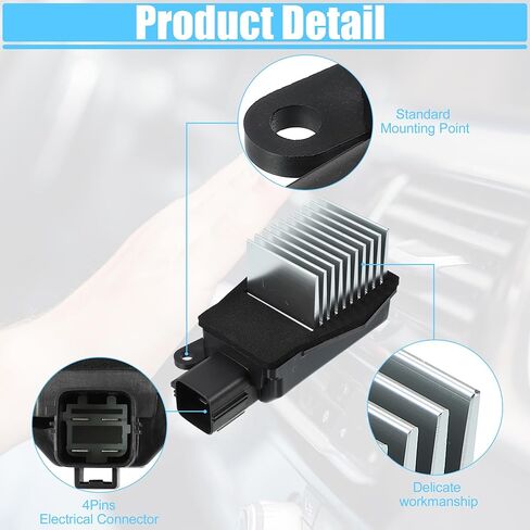 ACROPIX HVAC سخان منفاخ المحرك المقاوم للتحكم في درجة الحرارة وحدة تنظيم مناسبة لفورد F-150 2004-2008 رقم 4L3Z-19E624-AA - حزمة من 1 in Saudi Arabia