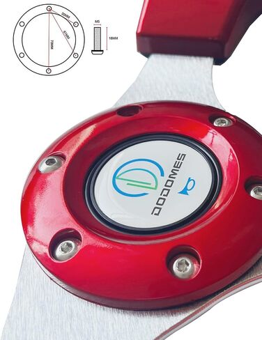 Universal Racing Steering Wheel for Golf Cart, EZGO Yamaha Club Car DS & Precedent, Aluminum with Horn Button for Car, 12.5"/320mm 6 Bolts Grip Vinyl Leather, black & Red in Saudi Arabia