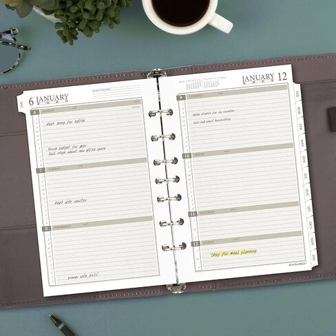 AT-A-GLANCE 2025 Planner Refill, Weekly & Monthly, 5-1/2" x 8-1/2", Desk Size, Loose-Leaf (481-285Y-25) in Saudi Arabia