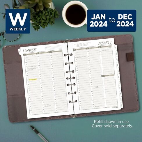 AT-A-GLANCE 2025 Planner Refill, Weekly & Monthly, 5-1/2" x 8-1/2", Desk Size, Loose-Leaf (481-285Y-25) in Saudi Arabia