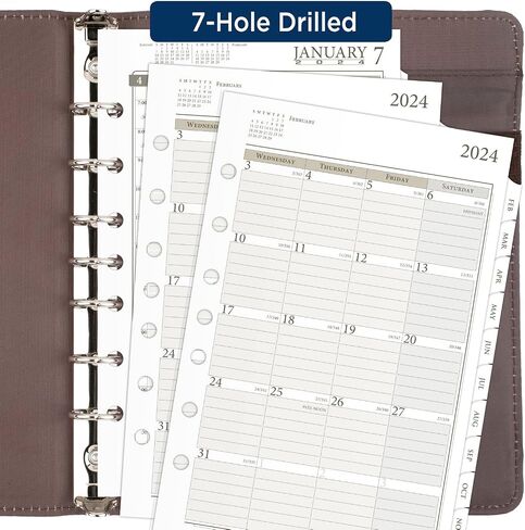 AT-A-GLANCE 2025 Planner Refill, Weekly & Monthly, 5-1/2" x 8-1/2", Desk Size, Loose-Leaf (481-285Y-25) in Saudi Arabia