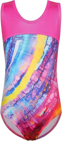 TFJH E Gymnastics Leotards for Girls Ballet Dancewear Practice Outfits Cross Back One Piece 3-12Y in Kuwait